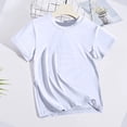thumbnail image 4 of Boys Basic Tees Solid Short Sleeve Crewneck T Shirts Teen Boys Summer Clothes White, 4 of 5