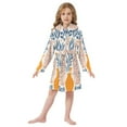 thumbnail image 6 of FORMRS Niños Bathrobe Unisex Hooded Robe Soft Plush Pajamas Sleepwear, Size 2-3T, Leopards Leaves, 6 of 7