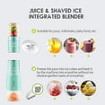 thumbnail image 6 of Bigleap Ice Shaver Machine Portable Blender 2 In 1, Shaved Ice Machine for Home, Snow Cone Machine Ice Shaver Machine, Portable Blender for Shakes and Smoothies, Green, 6 of 6