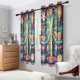 thumbnail image 2 of Yayeee Window Curtains Set of 2 for Living Room Light Filtering 63"x42", Coconut Tree, 2 of 7