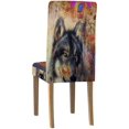 thumbnail image 2 of FMSHPON Abstract Wolf Painting Stretch Chair Cover Protector Seat Slipcover for Dining Room Hotel Wedding Party Set of 1, 2 of 5