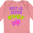 thumbnail image 4 of Inktastic Best Lil Sister Ever Girls Long Sleeve Baby Bodysuit, 4 of 5