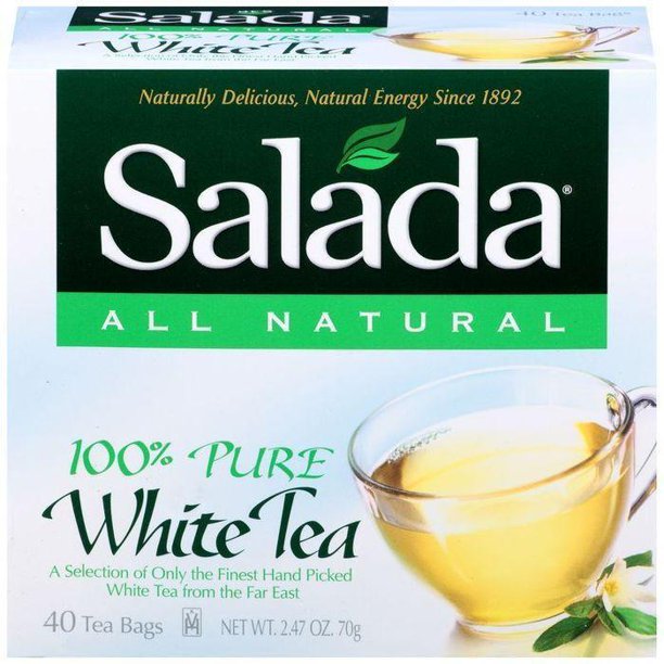 Salada 100 White Tea 40 ct Tea Bags (Pack of 6)
