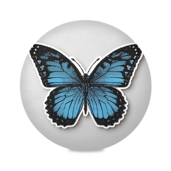Round Placemat Heat Resistant & Wrinkle-Free Dining Table Decor Placemat For Home & Weddings Flat Design Butterfly