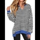 thumbnail image 1 of Sudaderas Oversize para Mujer, Túnicas de Larga con Cuello en V, Jersey Holgado, Atuendo de Otoño 2025. y Negro XL, 1 of 7