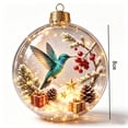 thumbnail image 2 of Christmas Lighted Decorative Ball, LED Glowing Ornament for Tree Window Ceiling Porch, Battery Powered Festive Light Ball for Holiday Party Home Ambiance Enhancement,Z023, 2 of 6