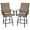 Brown, variant on Spaco Set of 2 Outdoor Swivel Bar Stools with Armrests, Bar Height Patio Chairs with Steel Frame for Outdoor as Garden, Backyard, Patio, Brown