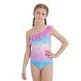 thumbnail image 5 of Ardorlove Girls Swimsuits One Piece with Mesh Skirt (Age 5-12Y) Swimsuit Teen Girls Bathing Suit Quick Dry One Shoulder Ruffle Swimwear, 5 of 7