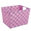 Whitmor Pink/Purple Small Woven Plastic Storage Tote - For All Ages