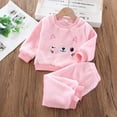 thumbnail image 7 of KYAIGUO Infant Baby Kids Pullover Sweatsuit 2-Piece Fleece Sweatshirt and Jogger Set Kitten Embroidery for Boys Girls Fall & Winter Thick Kids Clothes, 7 of 7