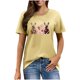 thumbnail image 1 of Mujeres Manga Corta de Verano Tops Pascua Impresa Cuello Redondo, Blusa de Moda Casual para la Primavera, 1 of 5