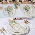 thumbnail image 3 of Eucalyptus Leaves Floral Cloth Napkins, Spring Rustic Botanical Flowers Washable and Reusable Dinner Napkins Set of 8, Table Napkin for Kitchen Party Birthday Wedding Hotel Housewarming 20"x20", 3 of 9