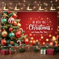 thumbnail image 2 of Red Theme Christmas Banner Gold Snowflake Merry Christmas Banner Colorful Ornaments Candy Cane Design Holiday Banner for Christmas Party New Year Celebration Indoor Decoration, 2 of 7