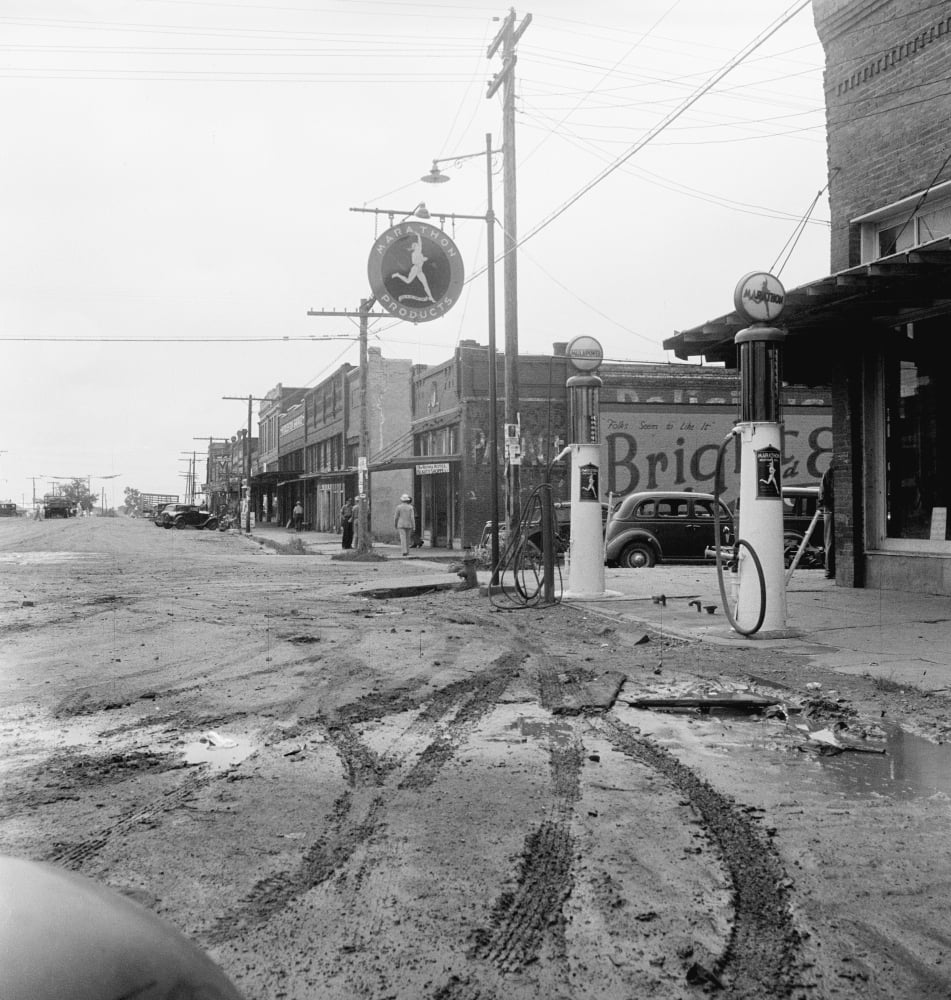 Oklahoma Caddo 1938. Nthe Small Town Of Caddo Oklahoma Most Of Its