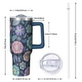 thumbnail image 2 of OBREWU Pioneer Flower Tumbler with Handle and Lid,Pioneer Flower 40oz Double Wall Vacuum Insulated Tumbler,Cups Gift for Women and Men, 2 of 7