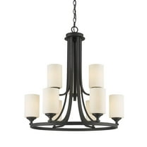 9 Light Chandelier in Fusion Style 26.25 inches Wide By 28.38 inches High-Bronze Finish Bailey Street Home 372-Bel-1918254