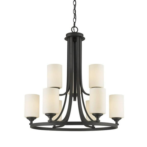 9 Light Chandelier in Fusion Style 26.25 inches Wide By 28.38 inches High-Bronze Finish Bailey Street Home 372-Bel-1918254