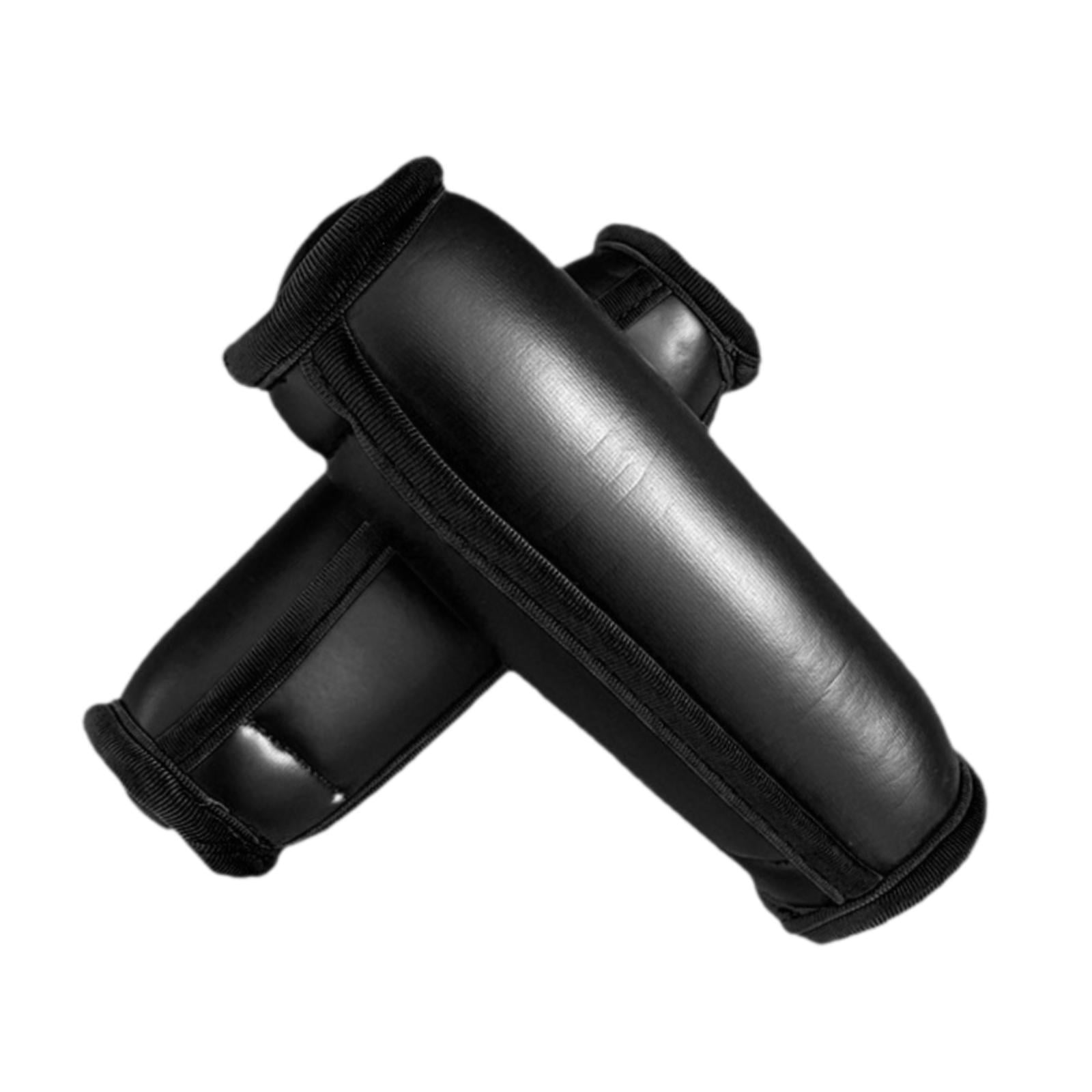 funtasica 2Pcs Handle Weights Soft Dumbbells Total 1lb Workout with Hand Strap Walking Weights for Cardio Mom Dad Women Men Gym Fitness Black