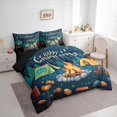 thumbnail image 2 of Catabedysis Cartoon Camping 7 Pieces Full Size Bedding Sets,Happy Camping Tent Print Full Size Bed in a Bag For Boys,Multicolor,Black Reversible, 2 of 7