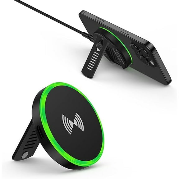 Samsung Wireless Charger Android Fast Charging Pad for Samsung Galaxy S25 Ultra/S25 Edge/S25/S25  S24 S23 S22 S21 S20,15W Magsafe Charger Magnetic Charger Stand for iPhone 16e 16 Pro Max 15 14 13 12