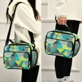 thumbnail image 5 of 6L Leakproof Lunch Tote with Thermal Lining Lunch Bag Picnic Cooler Bag Geometric Patterns in Shades, 5 of 9