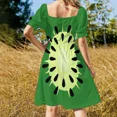 thumbnail image 4 of My Kiwi Fruit Costume Sleeveless party dresses wom summer dresses ladies02 eving dress wom, 4 of 6