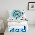 thumbnail image 5 of Erosebridal Lighthouse Anchor Bedding Sets Full with Comforter,Marine Nautical Duvet Insert,Ocean Theme Comforter Sets Full Size,Super Cozy Teens Bedroom Decor,Reversible,3-Piece, 5 of 8