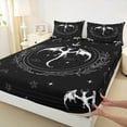 thumbnail image 3 of jejeloiu Dragon Bed Sheets,Bohemian Exotic Style King Sheets,White Black Sheet Set For Boys Teens,Super Cozy Room Decor,4 Pieces, 3 of 7
