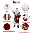 thumbnail image 5 of Conjunto de disfraz de Papá Noel para hombre, traje de Papá Noel de terciopelo de lujo para adulto, 5 of 5