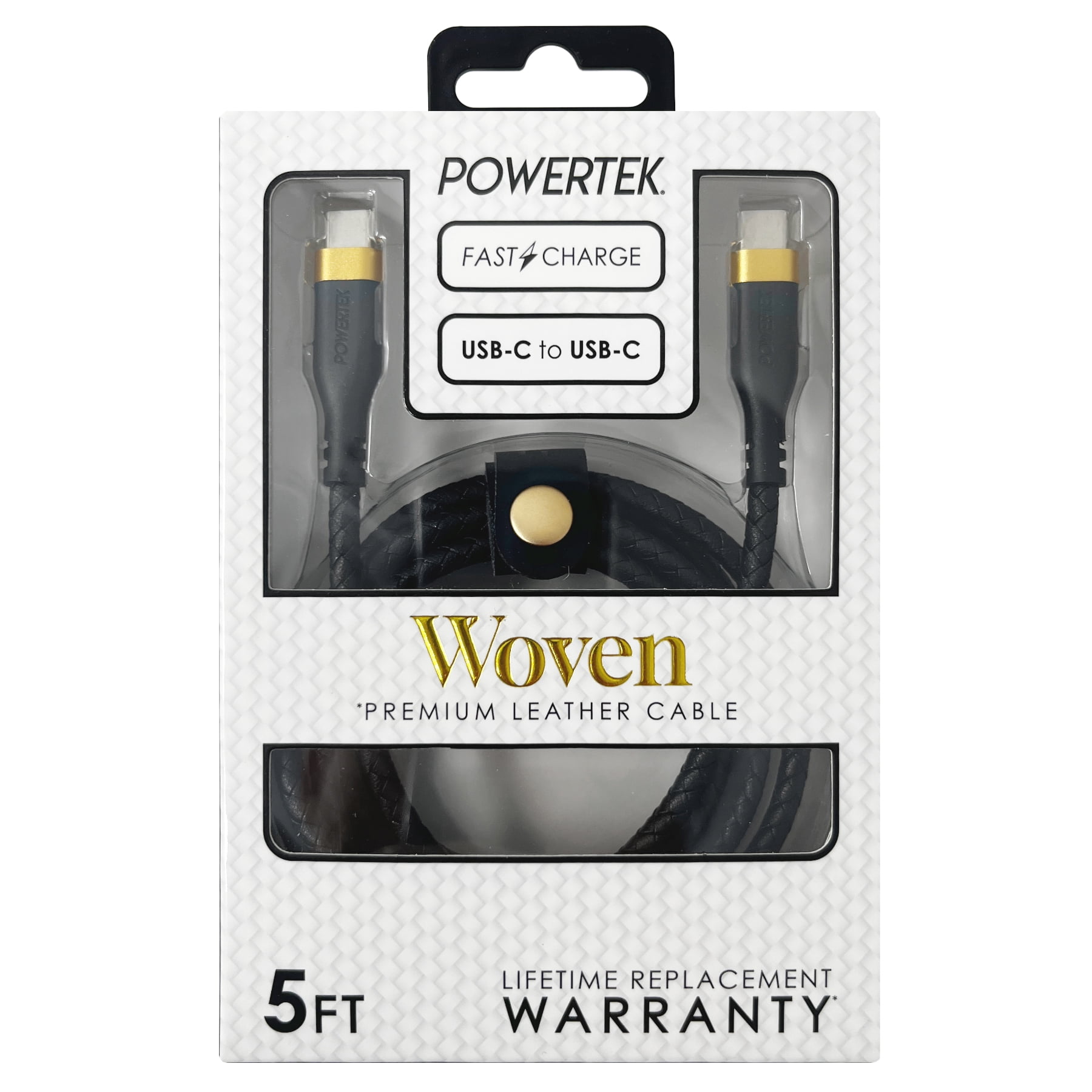 Liquipel Powertek Woven USB-C to USB-C - Black