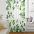 thumbnail image 5 of Green Botanical Sheer Curtains 96 Inches Long, Spring Ivy Ferns Leaves Plants Light Filering Curtains, Privacy Drapes Simi Floor to Veiling Curtain for Living Room Bedroom Large Window Treatment, 5 of 7