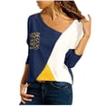 thumbnail image 1 of Blusa informal de manga larga con cuello redondo y estampado de leopardo para mujer Pompotops gfhjh2716, 1 of 5