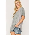 thumbnail image 2 of Rib Knit Mixed Dolman Sleeve Top With Round Hem, 2 of 5