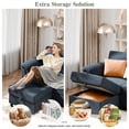 thumbnail image 5 of Sobaniilo 79.4" Sectional Sofa with Movable Storage Ottoman, L-Shaped Convertible Sofa Couch for Small Living Room, Blue, 5 of 7