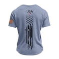 thumbnail image 4 of ASDFVBKG American Flag Shirts Mens Short Sleeve Summer Patriotic Tees 1776-2026 250th Anniversary Memorial Day Blouse Tops for Men Purple S, 4 of 4