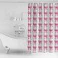 thumbnail image 4 of Pink Bow Ribbon Shower Curtains for Bathroom Waterproof Fabric Bath Curtains Decor Bath Tub Curtain Bowknot Bow Tie Aesthetics Minimalist Decorative Shower Curtain Sets with 12 Hooks, 72x72 Inch, 4 of 6