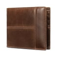 thumbnail image 2 of Cartera de hombre de piel auténtica antirrobo, de piel de vaca de capa superior corta, con múltiples posiciones para tarjetas, 2 pliegues, para hombre, monedero, 2 of 3