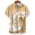 thumbnail image 3 of Camisetas con gráficos de olas del océano para hombres, ropa de surf 3D, camisas hawaianas de playa, camisetas de manga corta Y2K, ropa vintage, blusa con solapa, 3 of 5