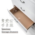 thumbnail image 5 of Furniture of America Toni Wood 6-Drawer Dresser with Mirror in White, 5 of 8