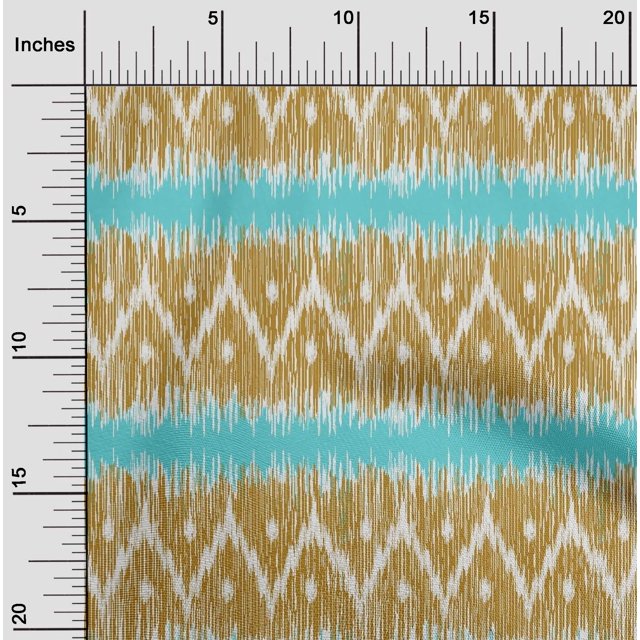 oneOone Tissu Flex Coton Chevron Ikat Décor Tissu Imprimé BTY 40 Pouces de Large