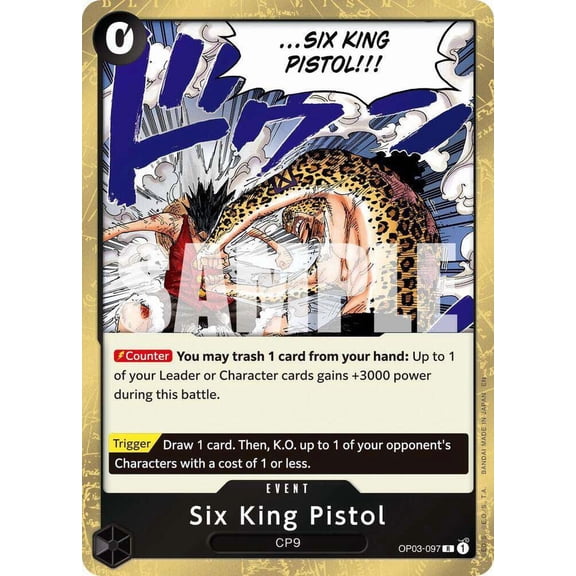 One Piece Premium Booster -The Best- Vol. 2 Rare Six King Pistol OP03-097 [Reprint]
