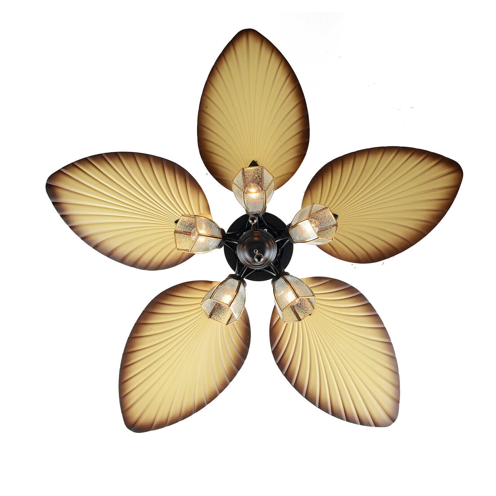 52inch Ceiling Fan with Light Remote Control Reversible 5 Palm Tropical Blades