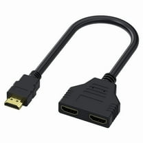 HDMI Splitter Cable Male 1080P to Dual Female 1 to 2 Way HDMI Splitter Adapter Cable for LED LCD TV Simultaneous Display