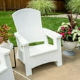 thumbnail image 3 of Suncast Adirondack Chair with Storage – Outdoor Patio/Backyard – Durable Resin, White, 8 gal Storage, 3 of 6