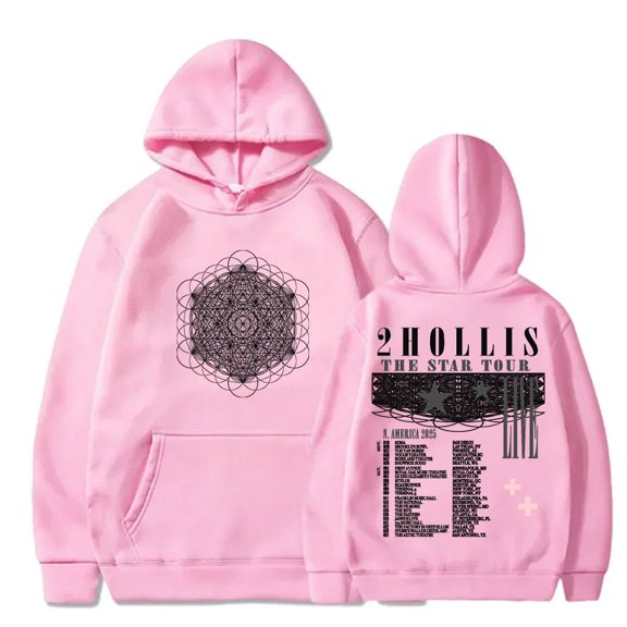 2hollis The Star Tour 2025 Hoodie Fun Classic Print Pullover Men's And Women's Casual Streetwear