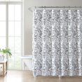 thumbnail image 2 of Home - Shower Curtain, Stylish Bathroom Decor with Buttonhold Top, Elegant Floral Home Decor (Amberley Black, 72" x 72"), 2 of 6