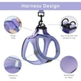 thumbnail image 4 of BELLA & PAL Puppy Harness and Leash Set,Reflective Adjustable Dog Harness for Small Dogs No Pull,Step in Soft Mesh Harness for Small and Medium Dogs,Purple Lavender,L, 4 of 10