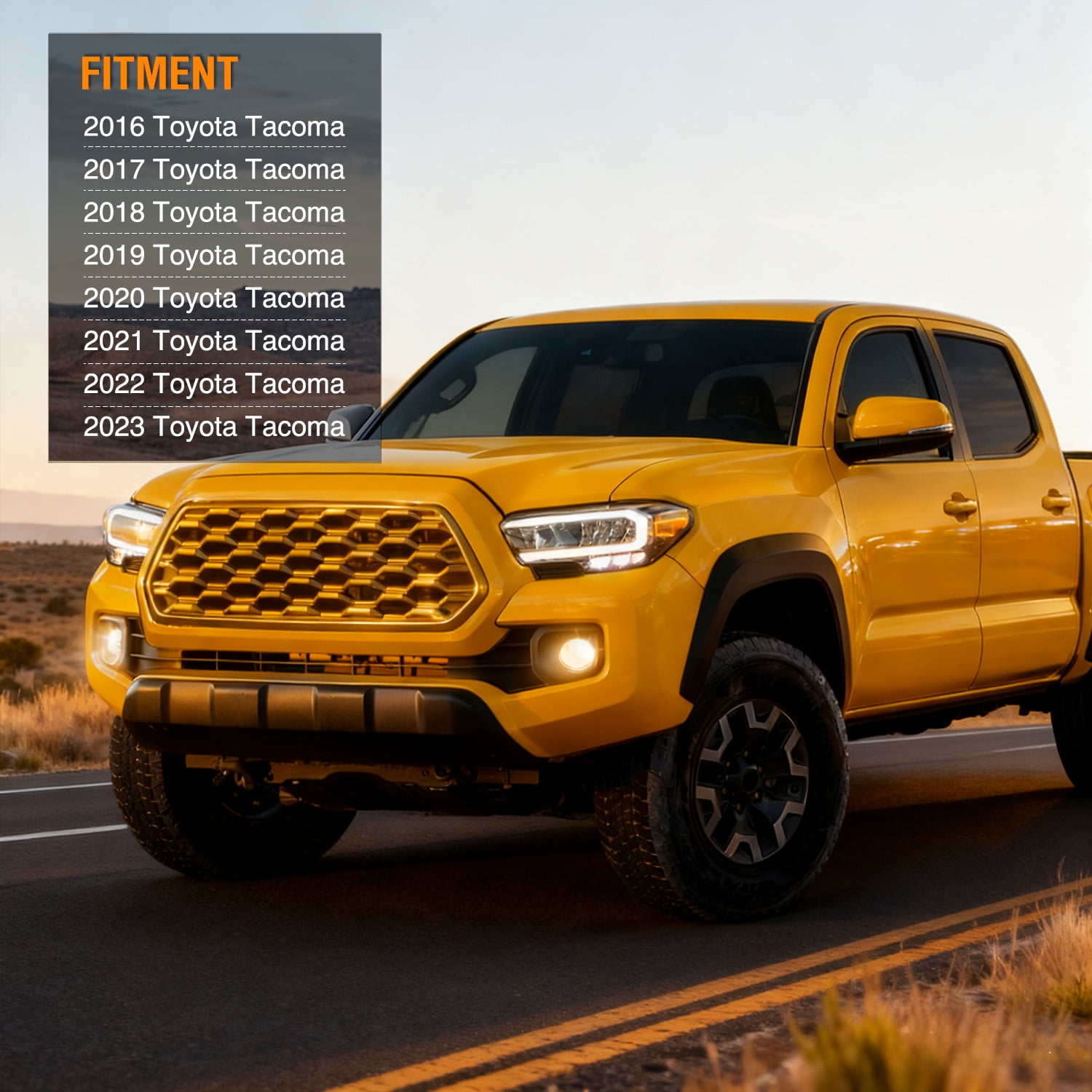 Nilight Fog Lights Assembly Fit for 2016-2023 Toyota Tacoma SR SR5 Model Only Fog Light Replacement Clear Len Driver and Passenger Side