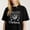 Black-1, variant on Women's Mom And Auntie Titles Floral Graphic T-Shirt S-4XL Mother's Day Gift