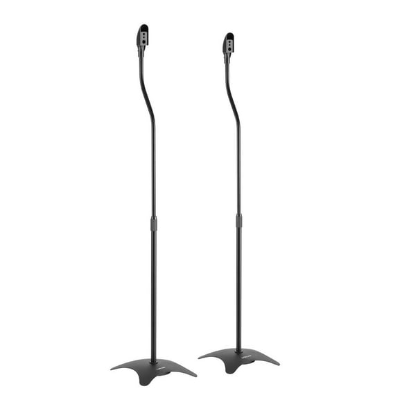Set of 2 Height Adjustable Speaker Stands, Home Theater Surround Sound Satellite Speakers Floor Stand